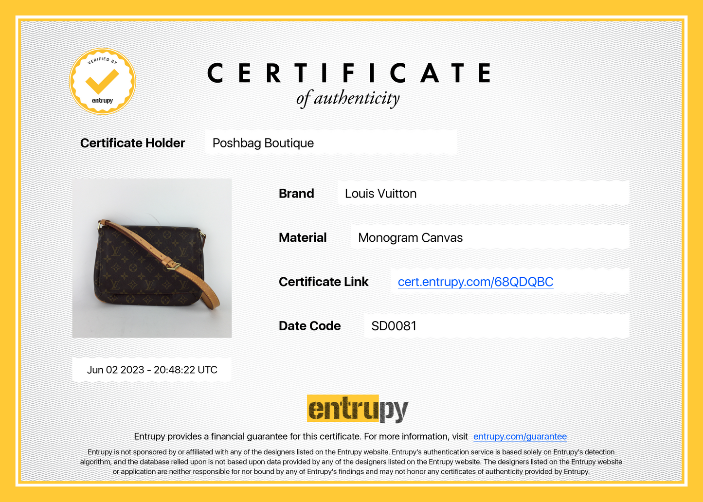 Louis Vuitto Musette Tango Monogram Canvas Shoulder Bag