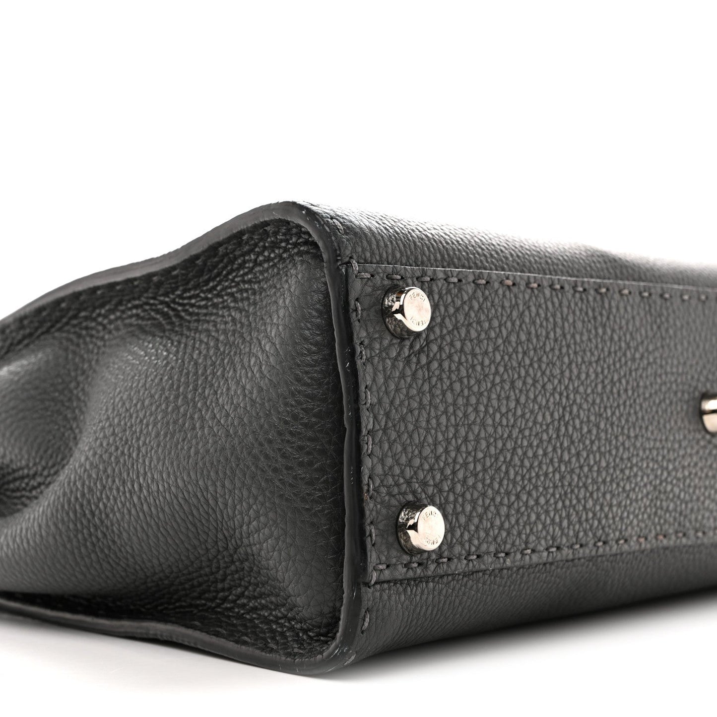 Cuoio Romano Selleria Bi-Color Medium Peekaboo Iconic Satchel Asfalto Latte
