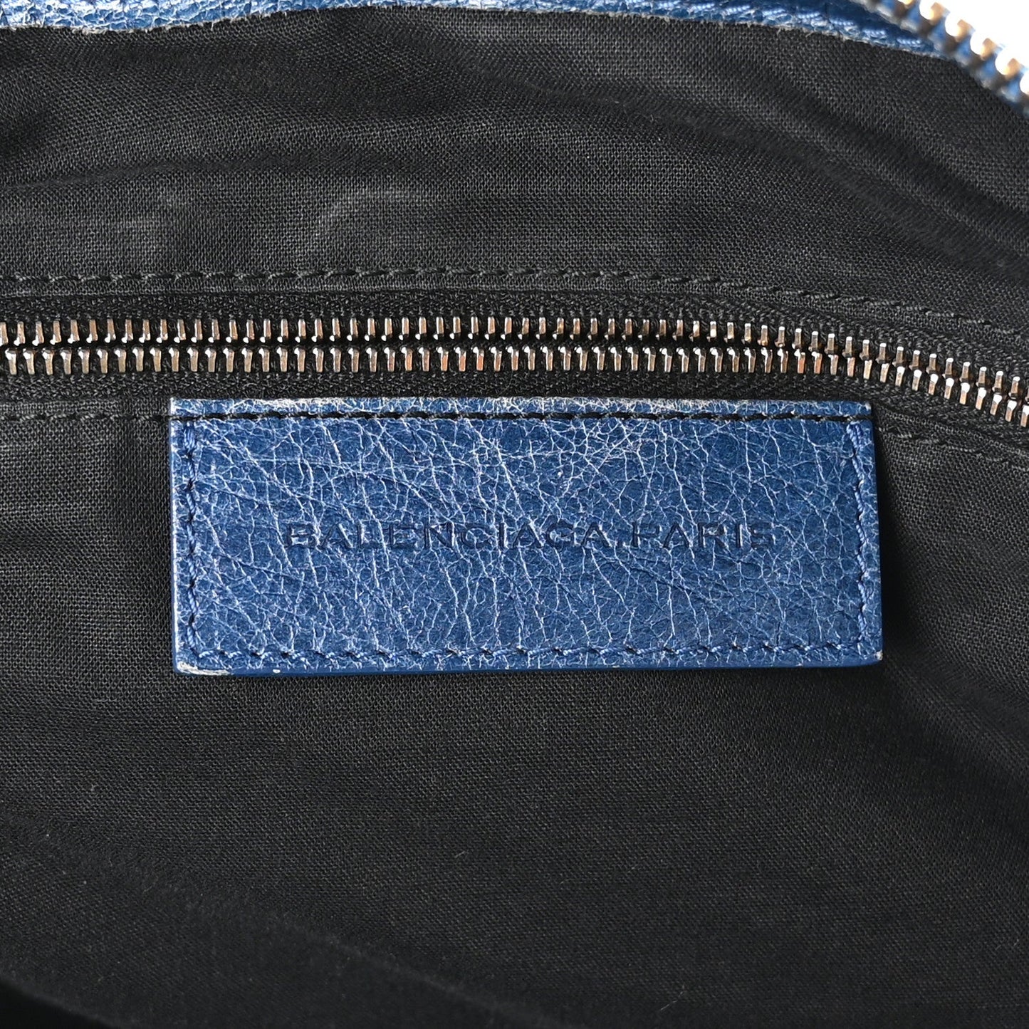 Agneau Giant 12 Gold Hardware Work Bleu Glacier