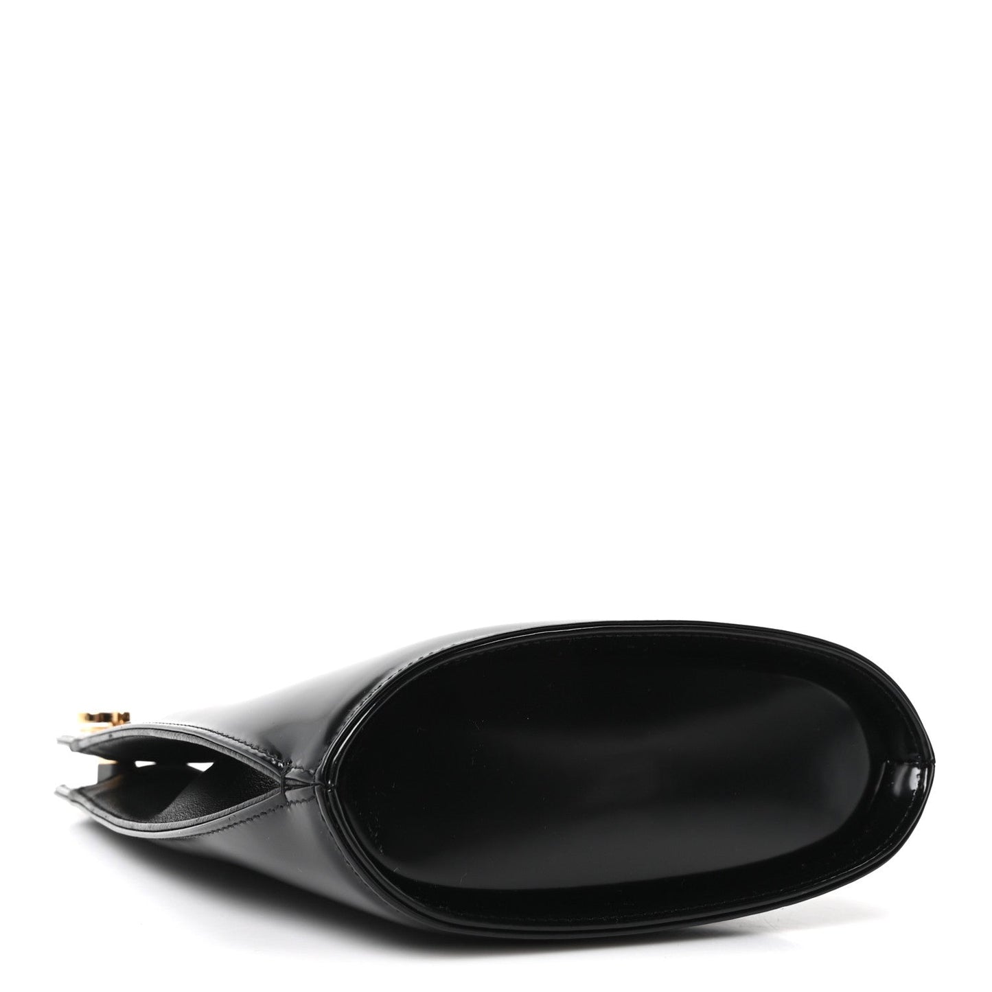 Brushed Calfskin North South Wanda Top Handle Bag Black