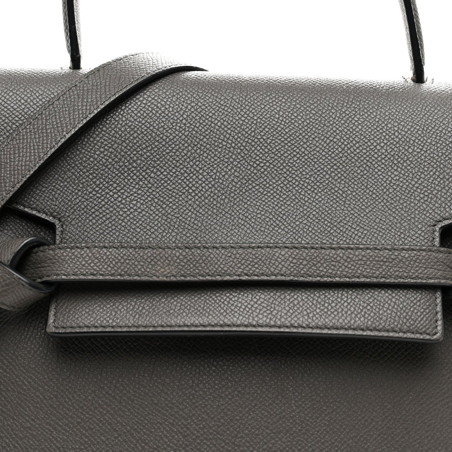 Grained Calfskin Micro Belt Bag Grey