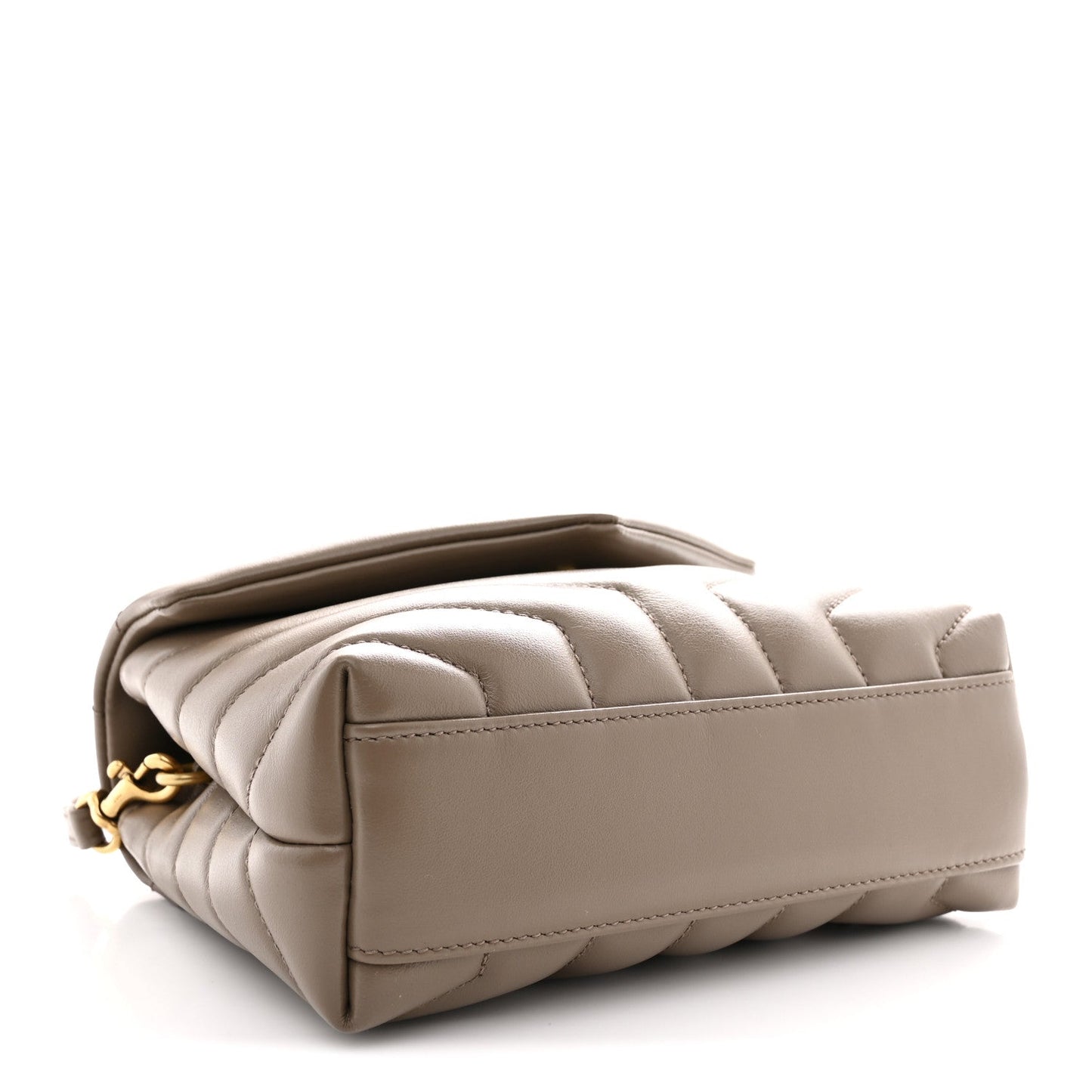 Calfskin Y Quilted Monogram Toy Loulou Crossbody Bag Taupe