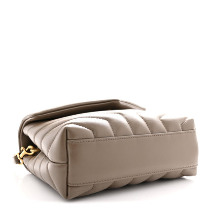 Calfskin Y Quilted Monogram Toy Loulou Crossbody Bag Taupe