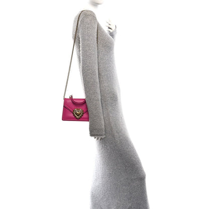Smooth Calfskin Small Devotion Envelope Top Handle Bag Pink