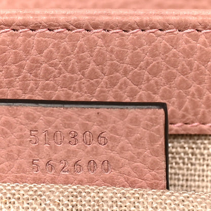 Dollar Calfskin Medium Interlocking G Top Handle Shoulder Bag Soft Pink