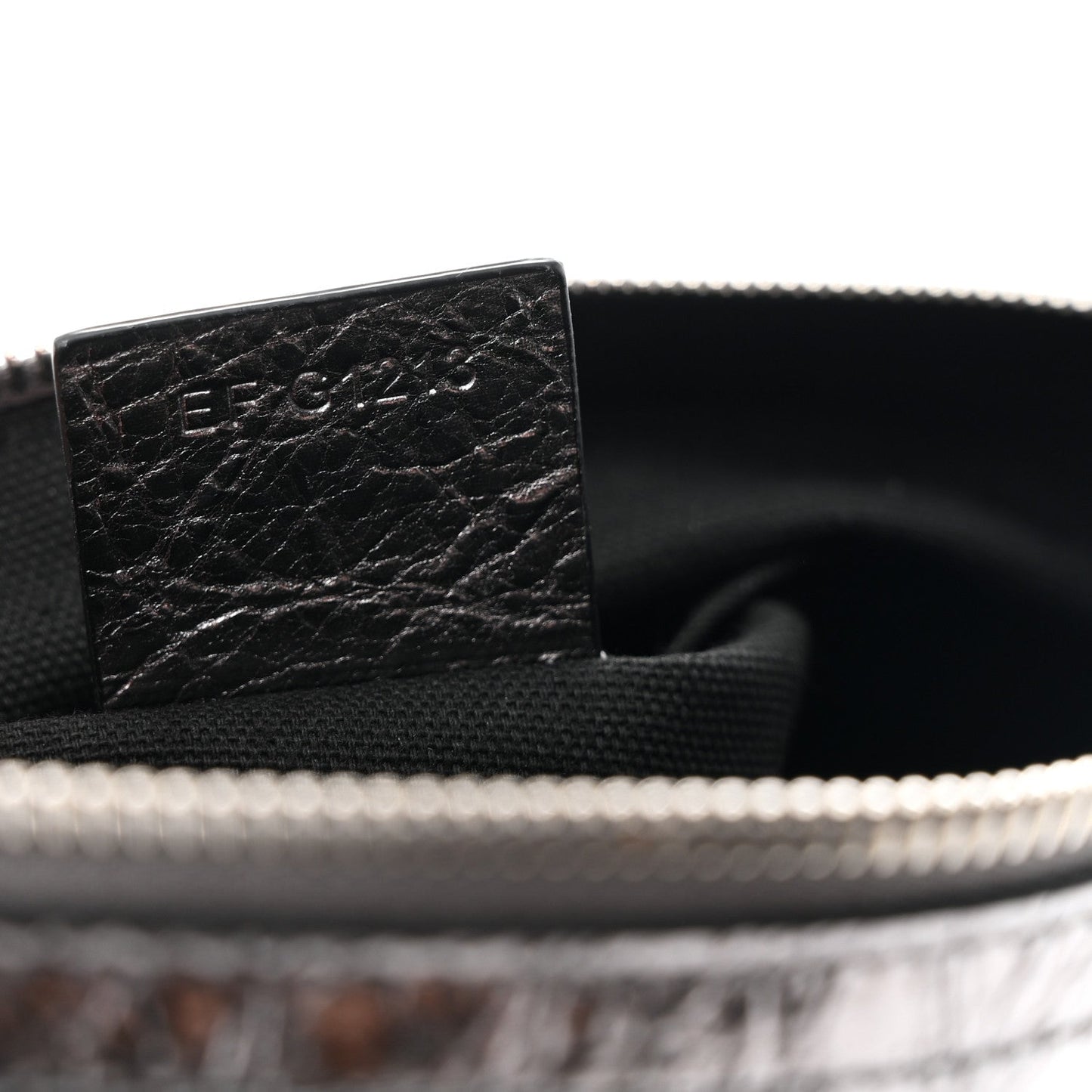Metallic Calfskin Small Voyou Bag Silver