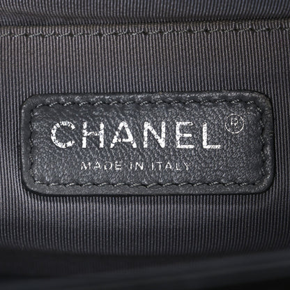 Lambskin Quilted Medium Boy Flap Black