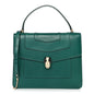 Calfskin Large Serpenti Forever Top Handle Emerald Green