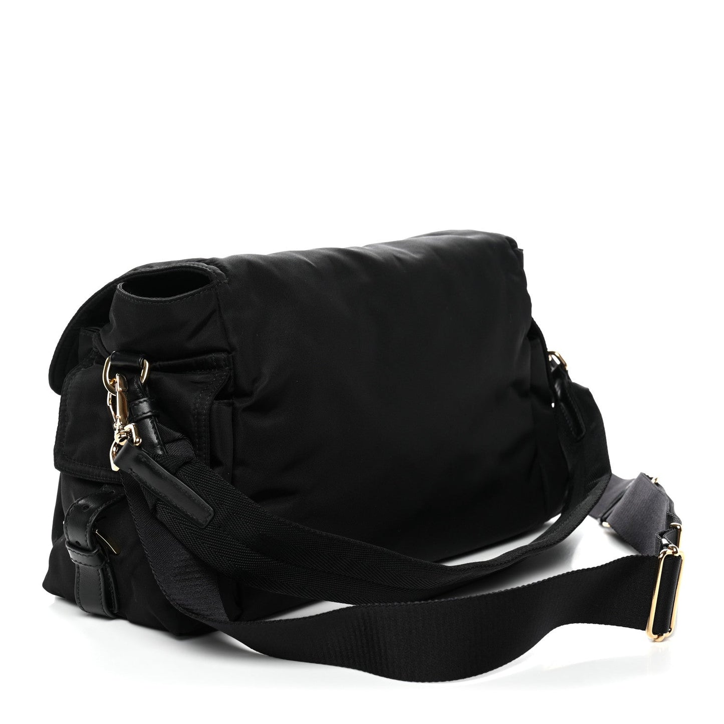 Re-Nylon Large Explore Messenger Bag Black