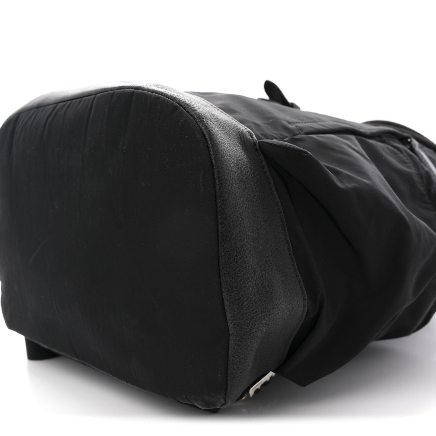 Nylon Grained Calfskin Watson Diaper Bag Black