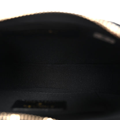 Velvet Crystal Quilted Chain Hobo Black