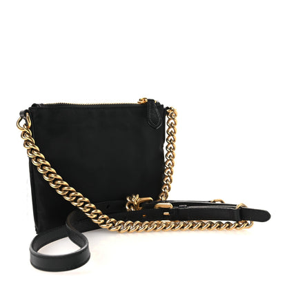 Tessuto Bandoliera Logo Shoulder Bag Gold Black