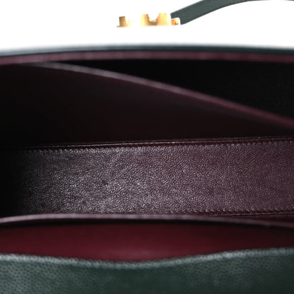 Grain de Poudre Medium Classic Monogram Cassandra Top Handle Dark Green
