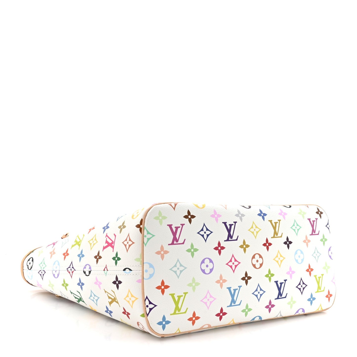 LV x TM Monogram Multicolor Neverfull MM White