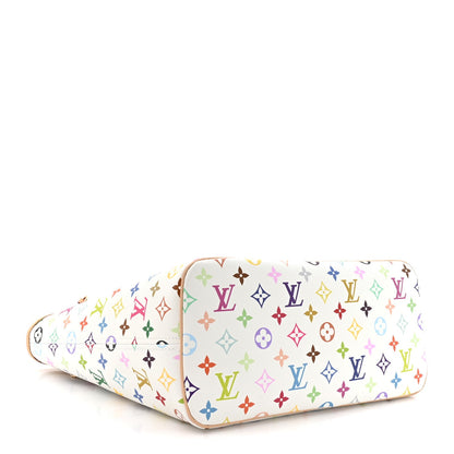 LV x TM Monogram Multicolor Neverfull MM White