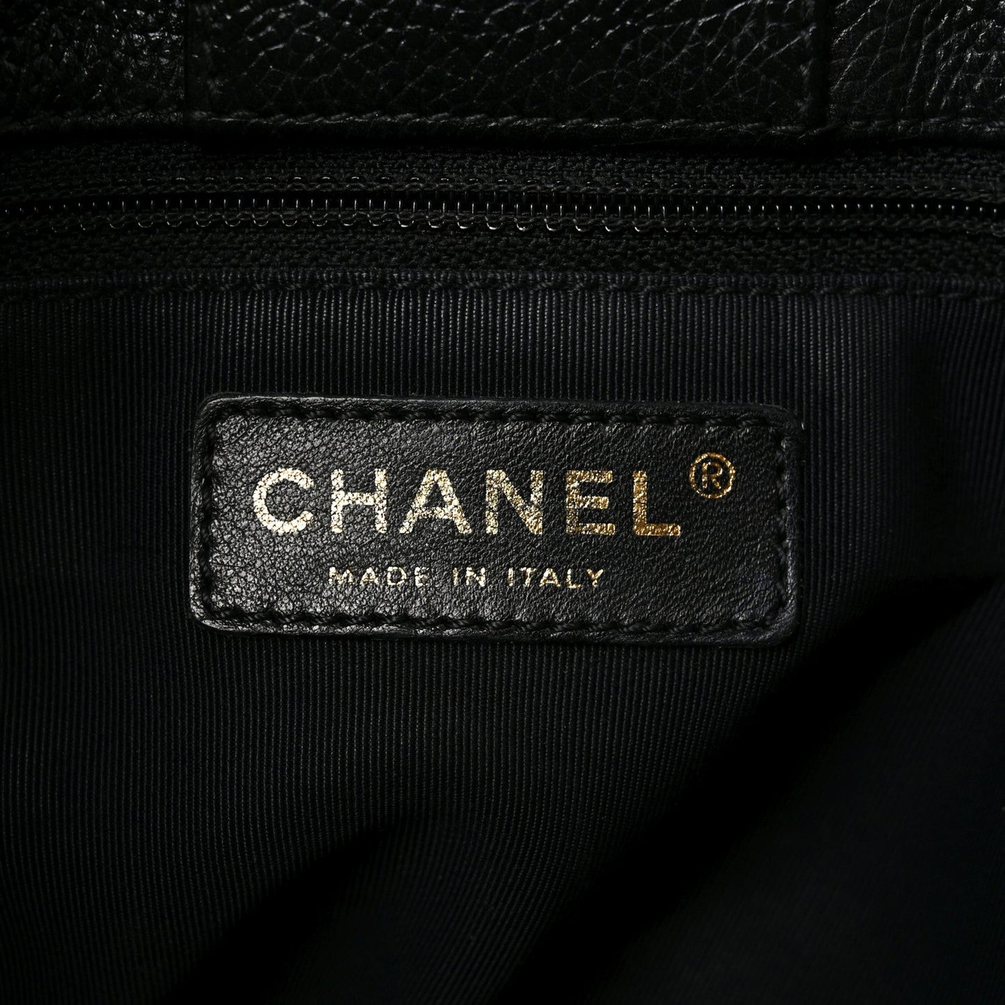 Calfskin Cerf Executive Shopper Tote Black