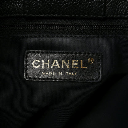 Calfskin Cerf Executive Shopper Tote Black