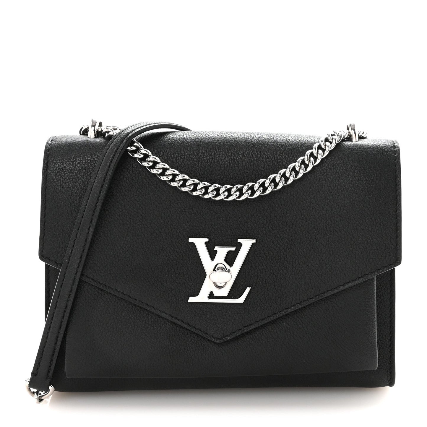 Soft Calfskin My Lockme Chain Bag BB Black