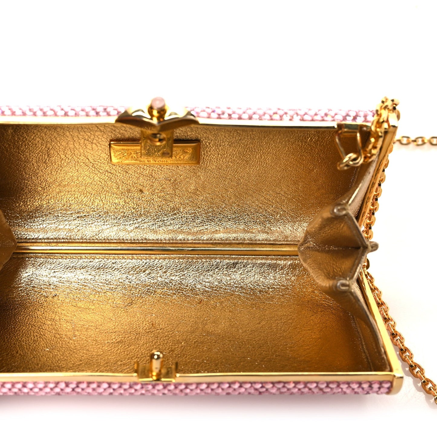 Swarovski Crystal Minaudiere Clutch Pink