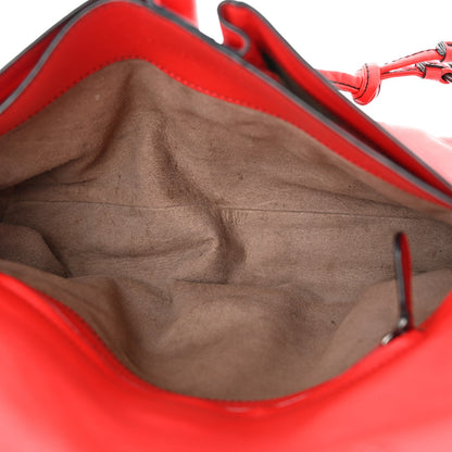 Nappa Intrecciato Small Double Pocket Flap Red