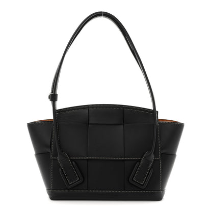 French Calfskin Maxi Intrecciato Arco 33 Black