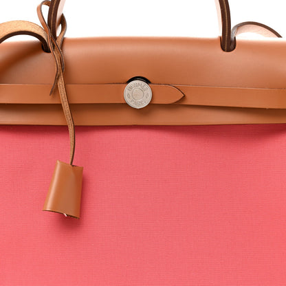 Vache Hunter Toile Herbag Zip 31 PM Rose Azalee Natural