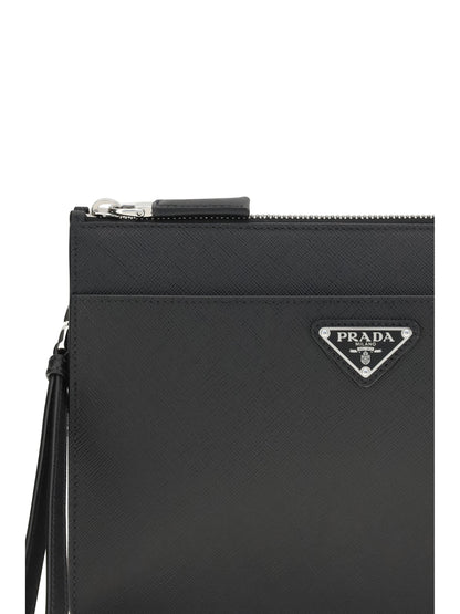 Prada Men Leather Pouch