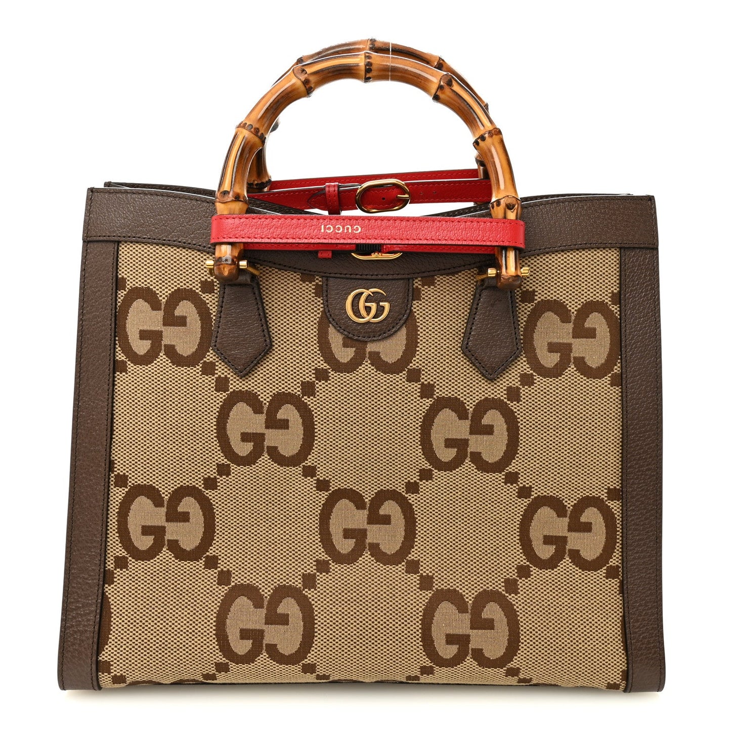 Monogram Jumbo GG Textured Dollar Calfskin  Medium Diana Tote Bag Camel Ebony New Acero Pomegranate Red
