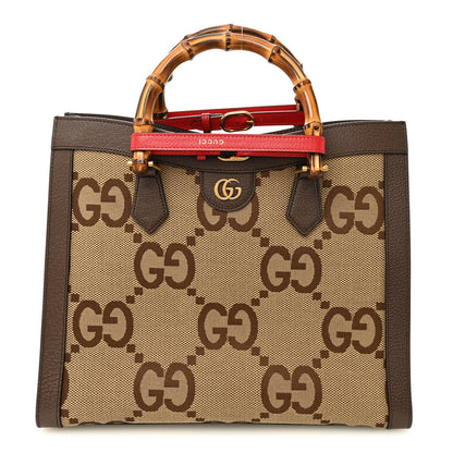 Monogram Jumbo GG Textured Dollar Calfskin  Medium Diana Tote Bag Camel Ebony New Acero Pomegranate Red
