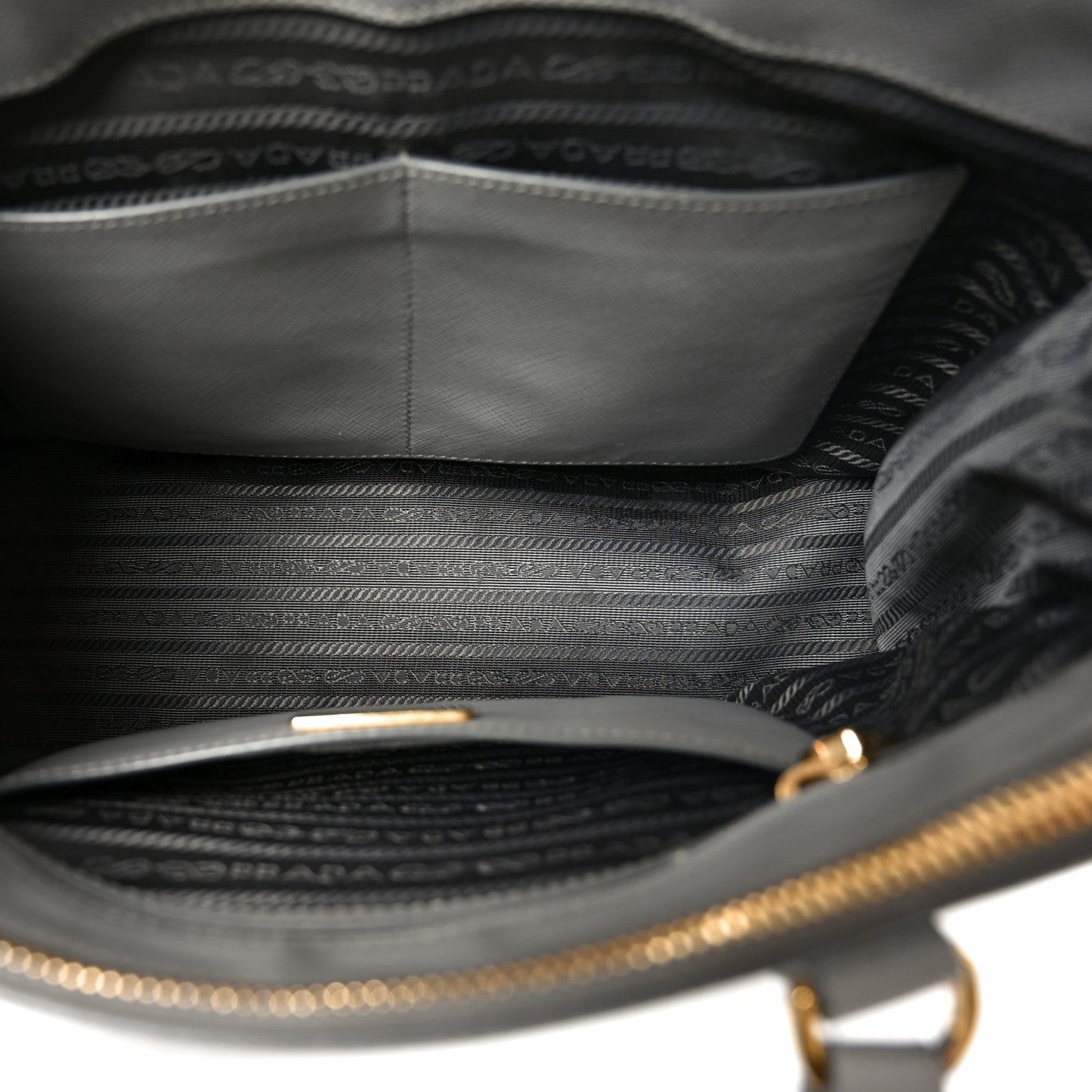 Saffiano Medium Galleria Double Zip Tote Marmo