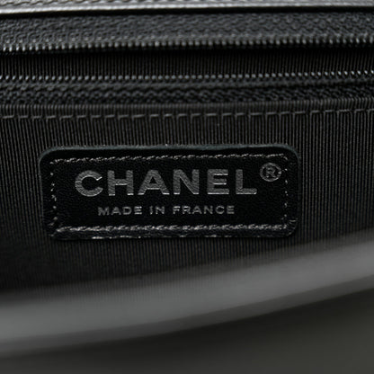 Grained Calfskin Quilted New Medium Boy Flap Black