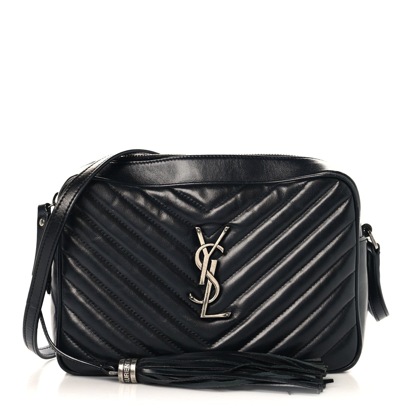 Calfskin Matelasse Monogram Lou Camera Bag Black