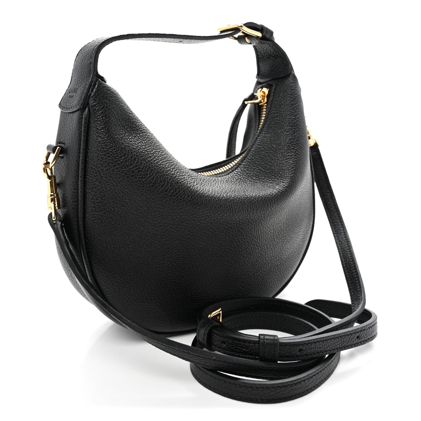 Supple Grained Calfskin Teen Lulu Shoulder Bag Black