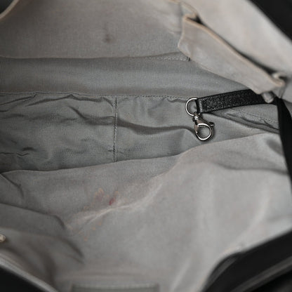Washed Lambskin Quilted Maxi Chain Around Flap Black