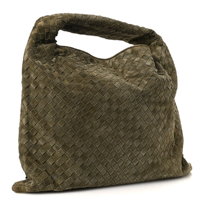Suede Intrecciato Large Hop Mud