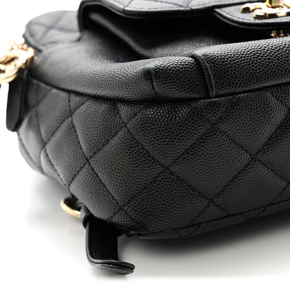 Caviar Quilted Small CC Day Backpack Black