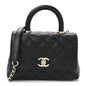 Caviar Quilted Extra Mini Coco Handle Flap Black