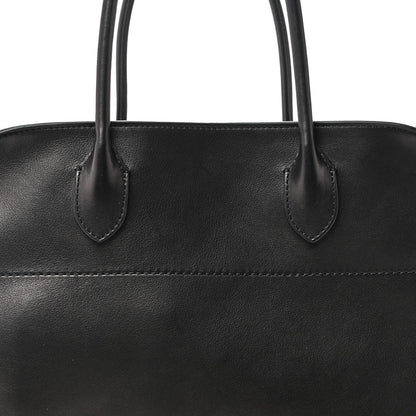 Polished Saddle Calfskin Soft Margaux 15 Black