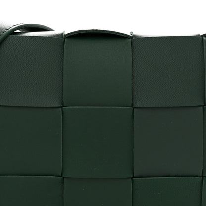 Lambskin Maxi Intrecciato Cassette Crossbody Bag Raintree