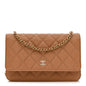 Caviar Quilted Wallet on Chain WOC Dark Beige