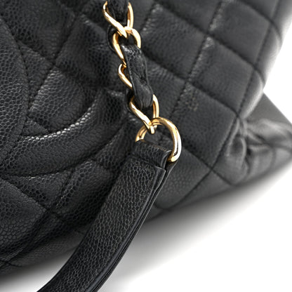 Caviar Quilted XL Grand Shopping Tote GST Black
