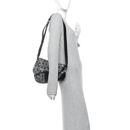 Tweed Saddle Bag Black Silver