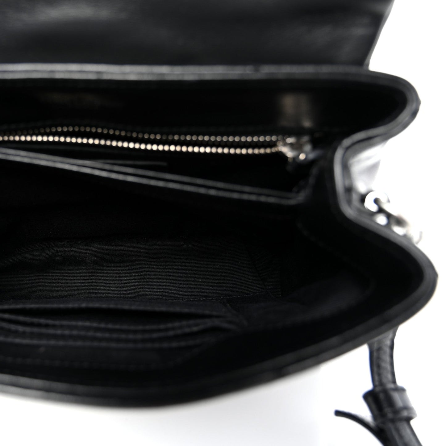 Calfskin Y Quilted Monogram Toy Loulou Crossbody Bag Black