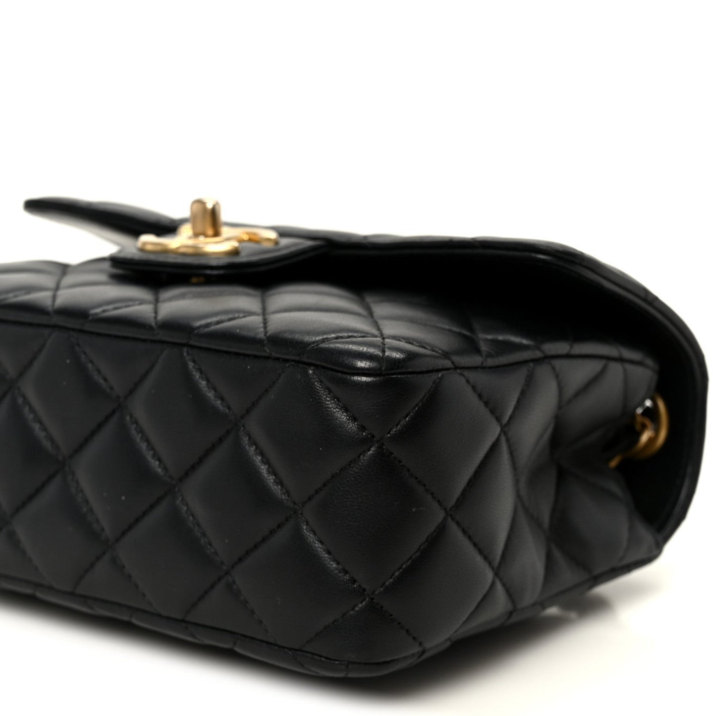 Lambskin Quilted Casino Chips Small Flap Black