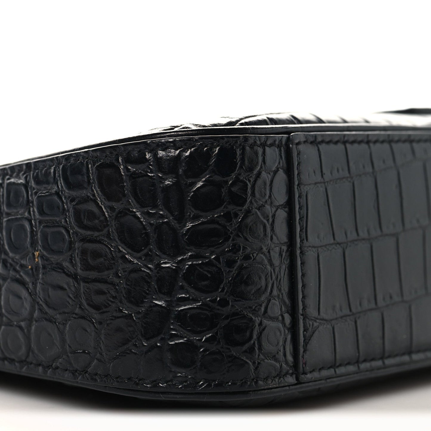 Calfskin Crocodile Embossed Le 5 A 7 Hobo Black
