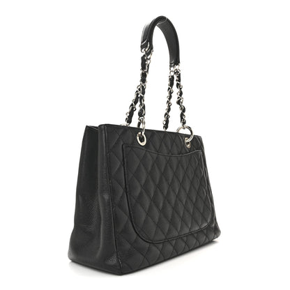 Caviar Quilted Grand Shopping Tote GST Black