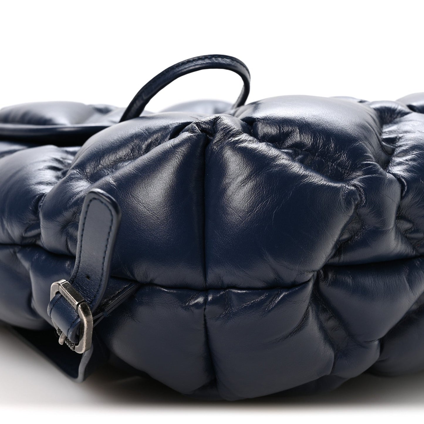 Calfskin Quilted Chesterfield Backpack Blue