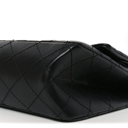 Aged Calfskin Quilted 2.55 Reissue 226 Flap Black
