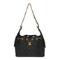 Canvas Quilted Small Chanel 25 Handbag Black