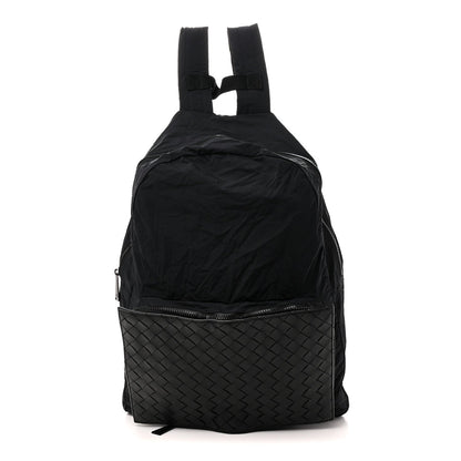 Nappa Nylon Intreccio Packable Backpack Black